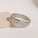 Pulseira Grossa com Textura Banhada em Ouro 18k