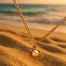 Colar Naturalle Perle Banhado em Ouro 18k
