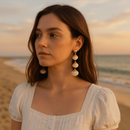 Brincos Longos Luce Marina Banhado em Ouro 18k