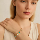 Pulseira Olho Grego Názar Banhada em Ouro 18k