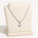 Colar com Pingente de Zircônia Cubica Banhado em Ouro 18k