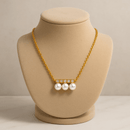 Colar com Pérolas e Zircônias Banhado em Ouro 18k