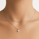 Colar Duplo Diamond em Prata 925