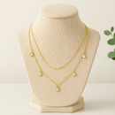 Colar Duplo de Prata 925 com Pedras Moissanite