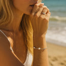 Pulseira Com Pérolas e Moissanite em Prata 925